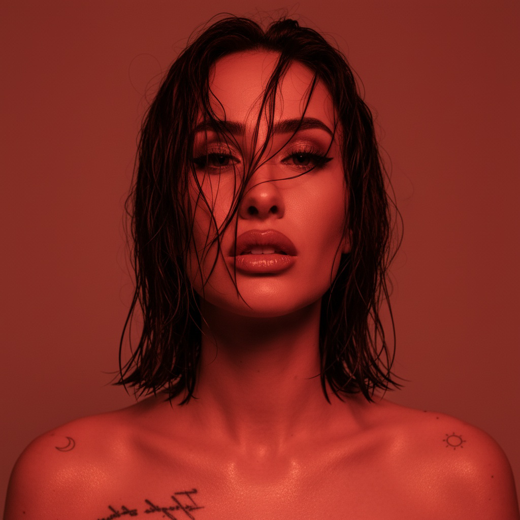 Raffaella in dramatic red light